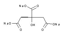molecule for: tri-Natriumcitrat - Dihydrat (E-331iii, F.C.C) Lebensmittelqualität
